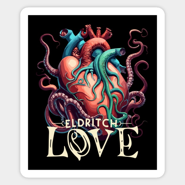 Lovecraft Monster Eldritch Love Cthulhu Heart Sticker by Vermilion Seas